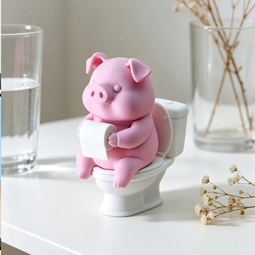 Bathroom Buddy Pig Figurine