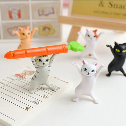 Dancing Cat Figurine Set – 5 Adorable Posing Cat Models for Desk