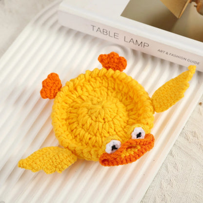 2 Matching Animal Crochet Cup Coasters