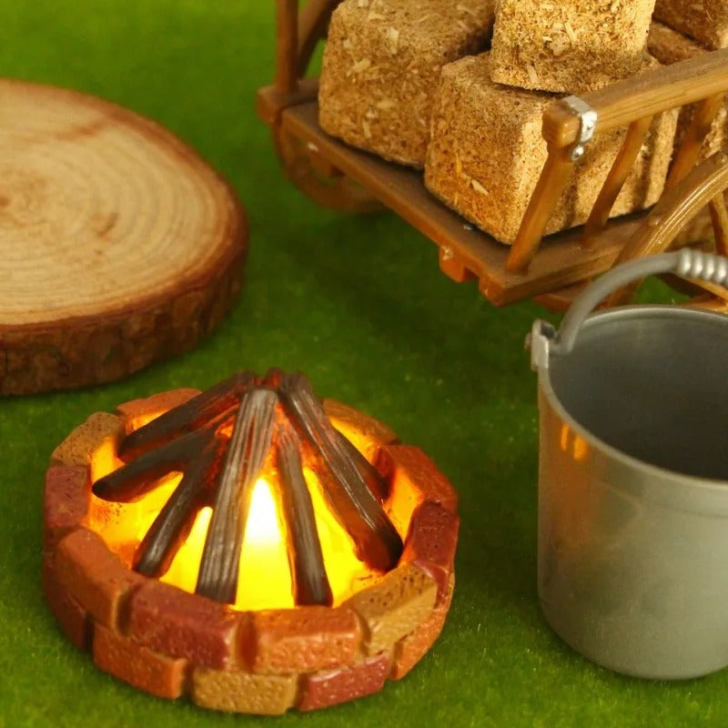 Handmade Mini LED Campfire Ornament