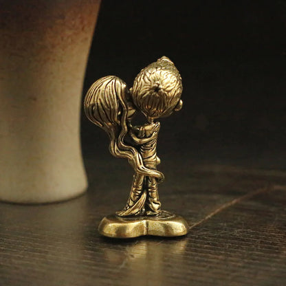 Vintage Brass Couple Figurine