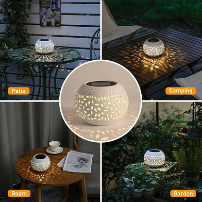 Outdoor Solar Powered Metal Lantern