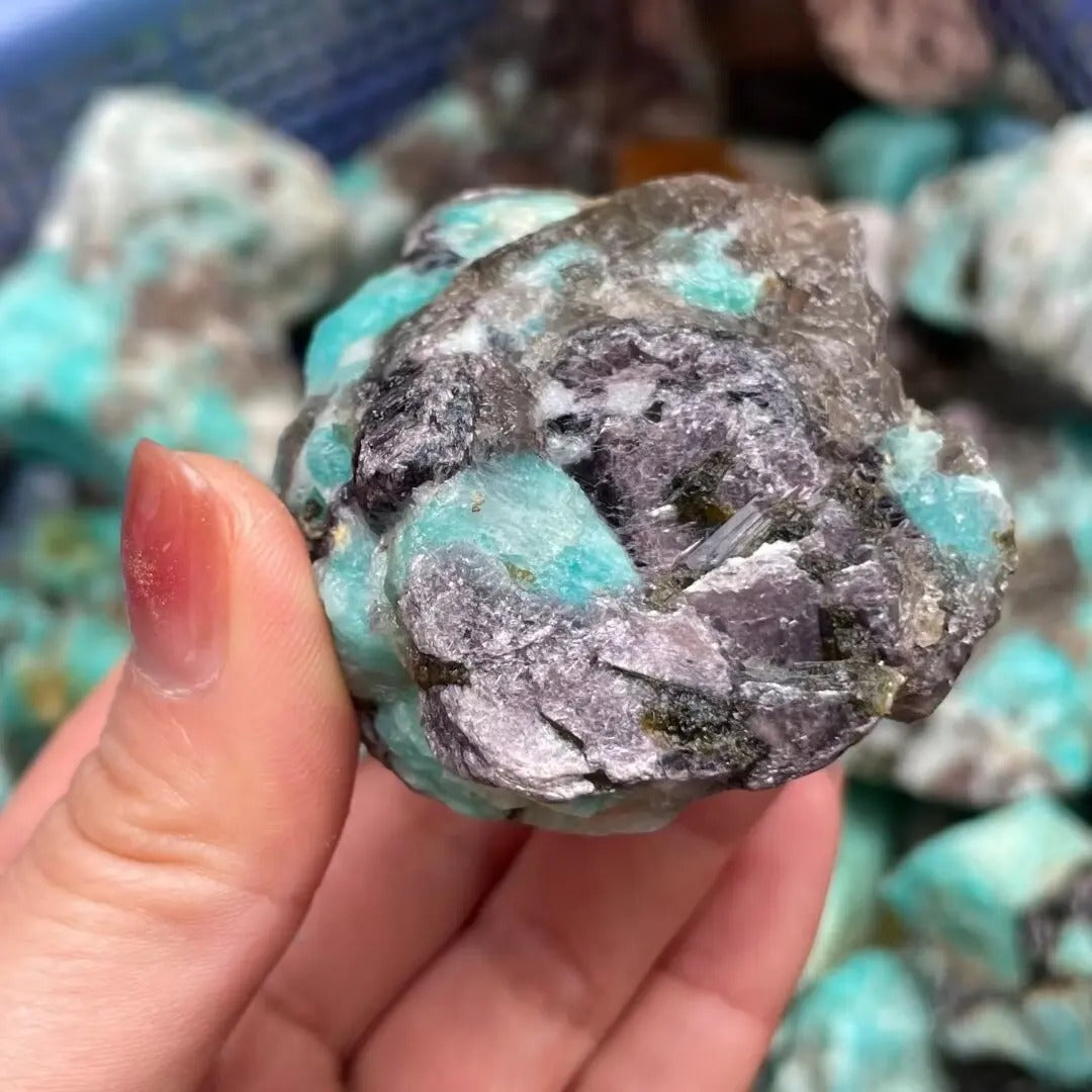3-Piece Natural Amazonite Crystal Set