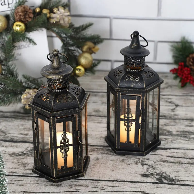 Vintage Nordic Hanging Candle Lantern