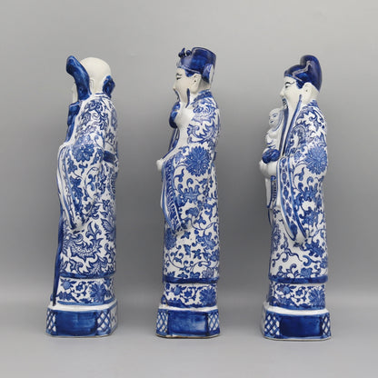3-Piece Fortune, Prosperity & Longevity Figurine Set