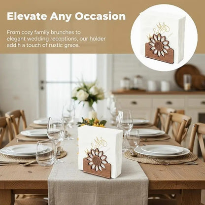 Sunflower Wooden Napkin Holder