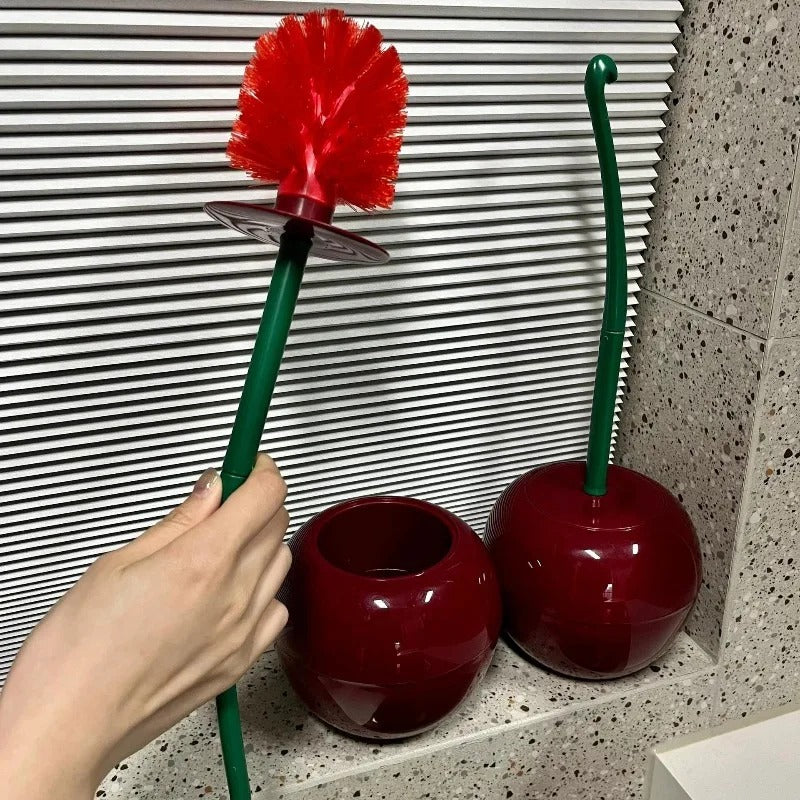 Cherry Toilet Brush & Holder