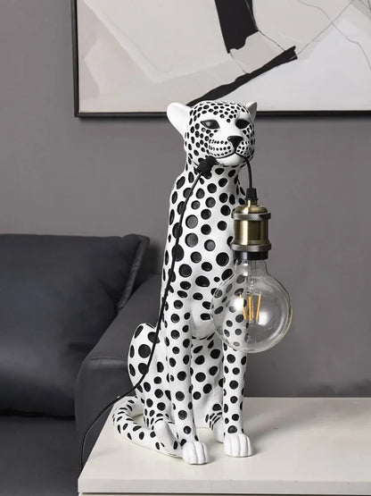 Cheetah Table Lamp Sculpture