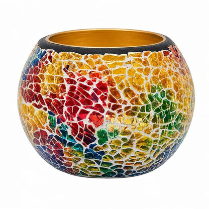 Rainbow Glass Candle Holder
