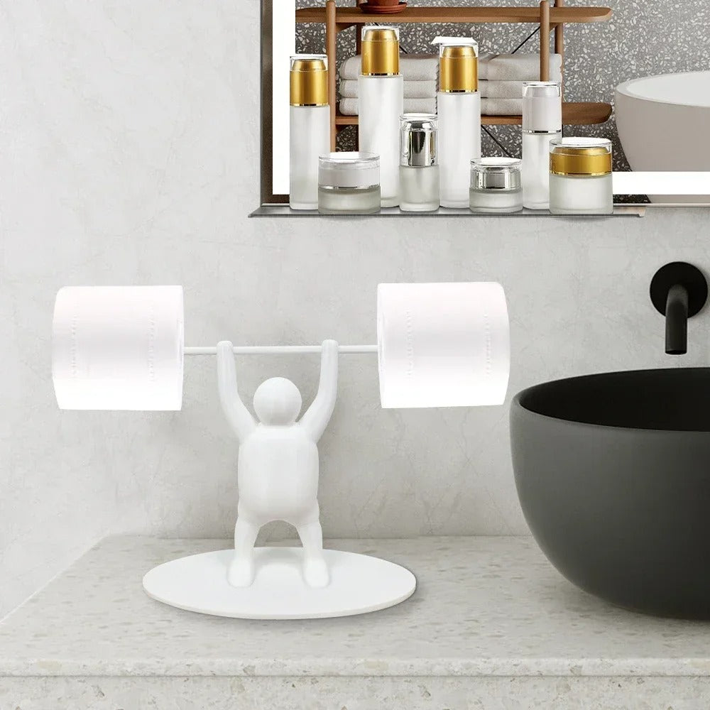 Funny Weightlifting Toilet Paper Holder