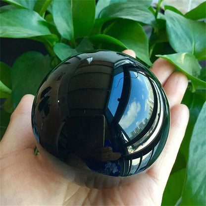 Natural Black Obsidian Sphere – Healing Crystal
