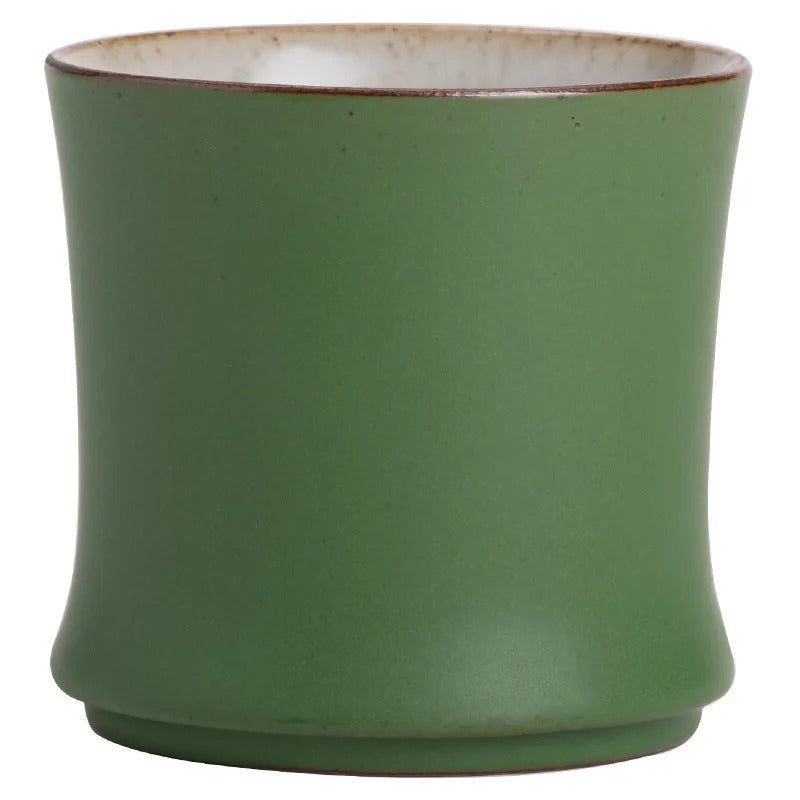 Bamboo-Inspired Ceramic Tea Cup Set