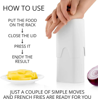 Quick French Fry Cutter – Manual Potato & Vegetable Slicer Tool