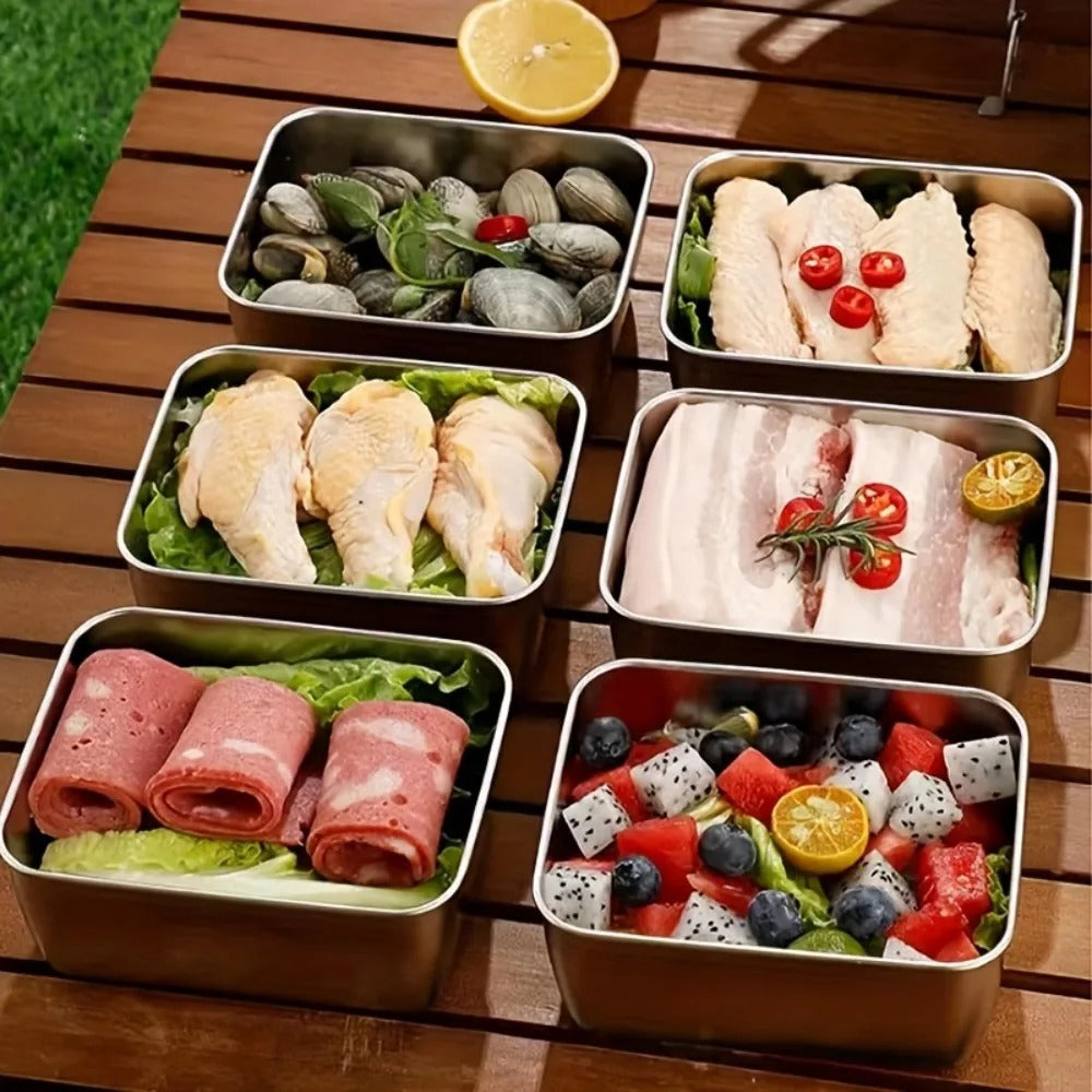 5-Piece Stainless Steel Food Storage Containers Set