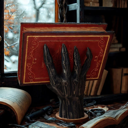 Gothic Skeleton Hand Book Holder