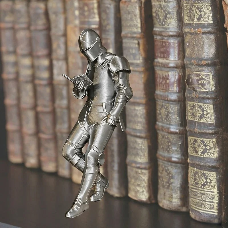 Reading Knight Figurine