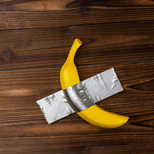 The Duct-Taped Banana Sculpture