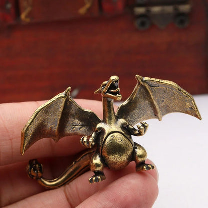 Roaring Bronze Dragon Figurine