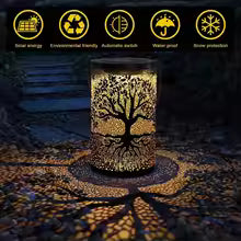 Hanging Solar Lantern – Vintage Waterproof Outdoor LED Light