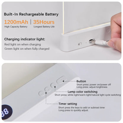 Rechargeable LED Reading Light with Night Light Mode