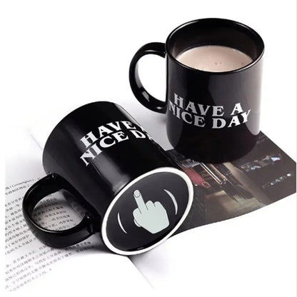 Funny Middle Finger Mug – Creative Ceramic Coffee Cup Gift