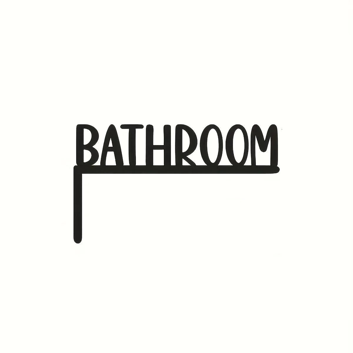 Elegant Metal Bathroom Sign