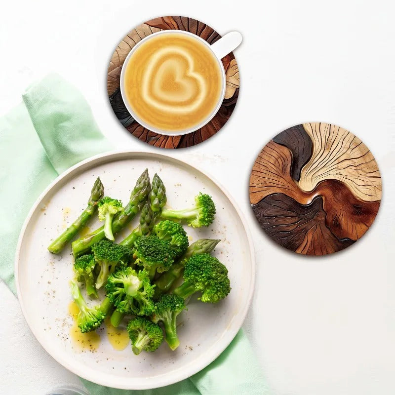 Unique Wooden Coasters - Set of 6