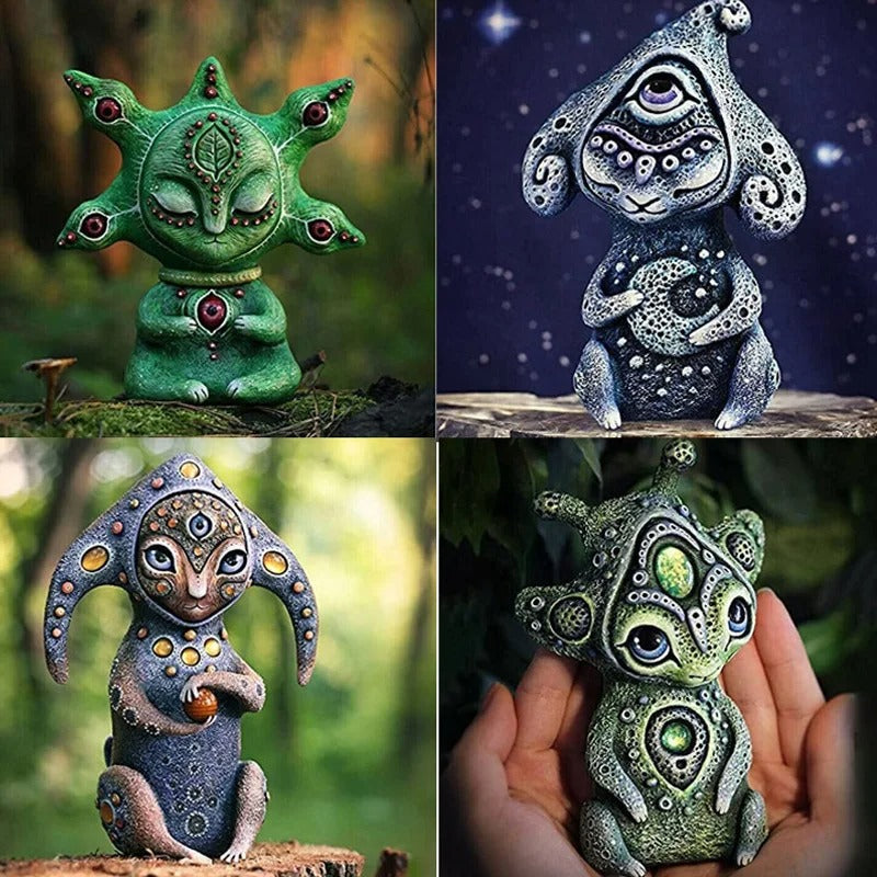 Three-Eyed Fantasy Creature Figurine