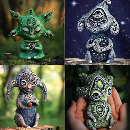 Three-Eyed Fantasy Creature Figurine