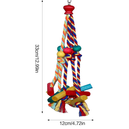 Colorful Hanging Bird Climbing & Chew Toy