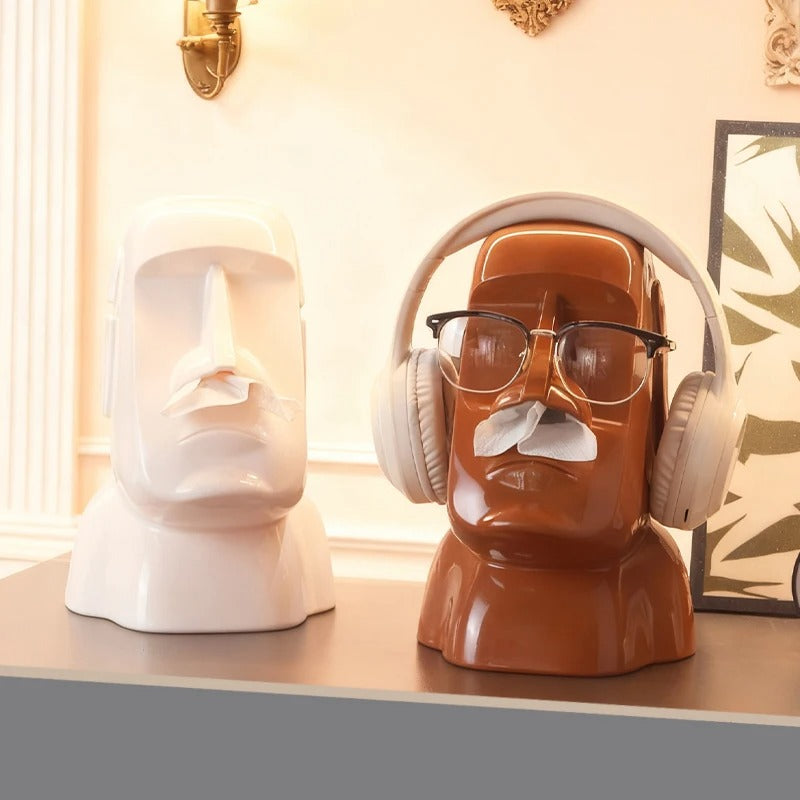 Statue Tissue Box & Glasses Holder