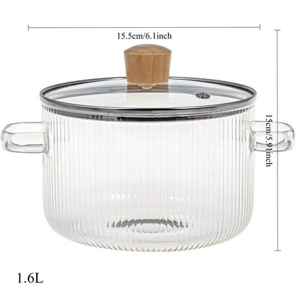 Glass Cooking Pot with Lid