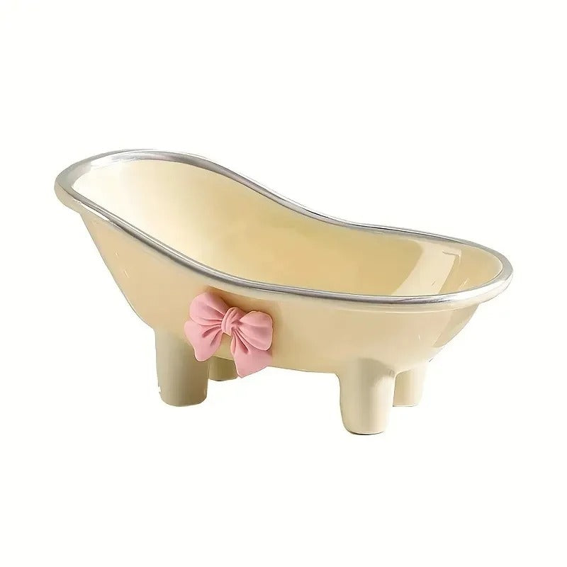 2Pcs Bathtub Style Soap Holder Tray