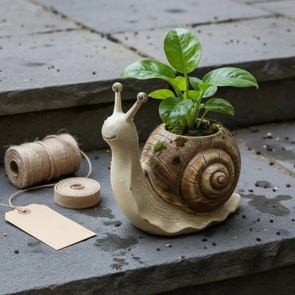 Charming Snail Succulent Planter