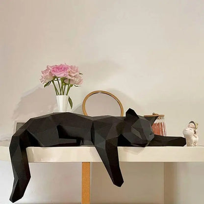 Black & White Cat Statue