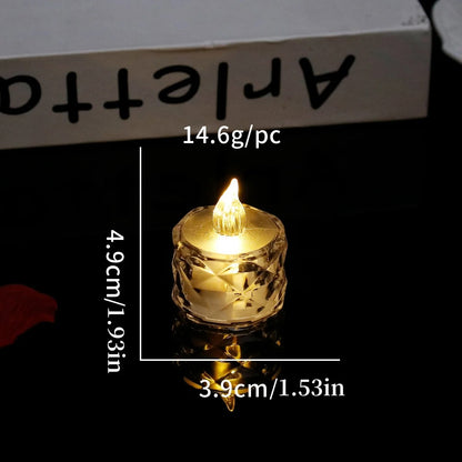 4pcs Crystal Flameless LED Candles