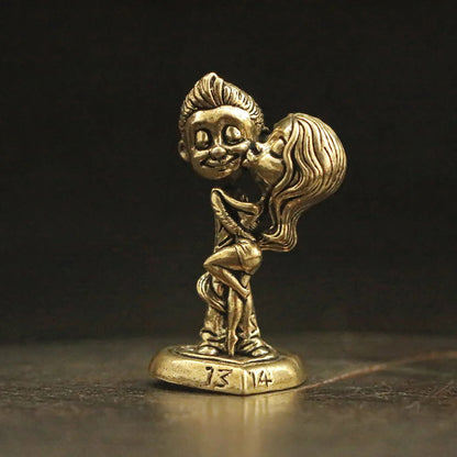 Vintage Brass Couple Figurine
