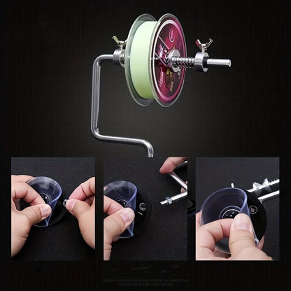 Aluminum Fishing Line Spooler – Suction Cup Reel Winder Tool