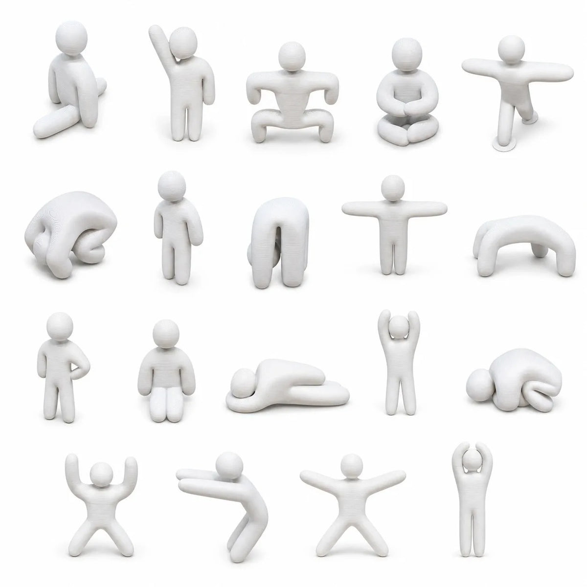 18-Piece Poseable Figure Set