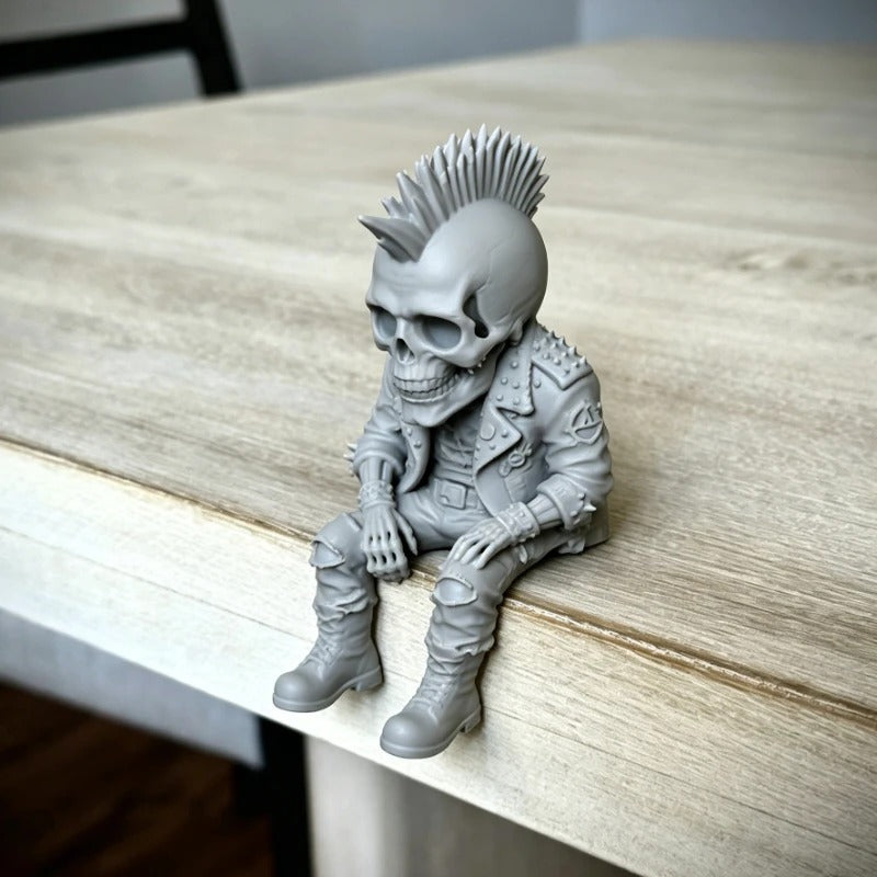 Gothic Punk Skeleton Couple Figurine Set