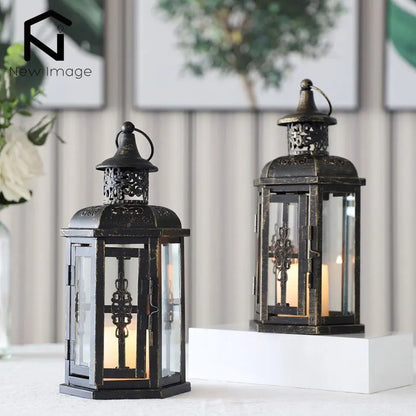 Vintage Nordic Hanging Candle Lantern