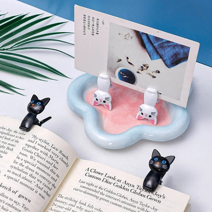 16-Piece Cute Cat Clip Set – Multipurpose Food Bag, Photo & Memo Clips