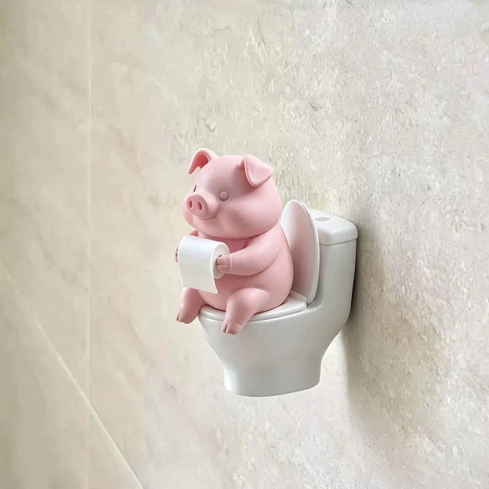 Bathroom Buddy Pig Figurine