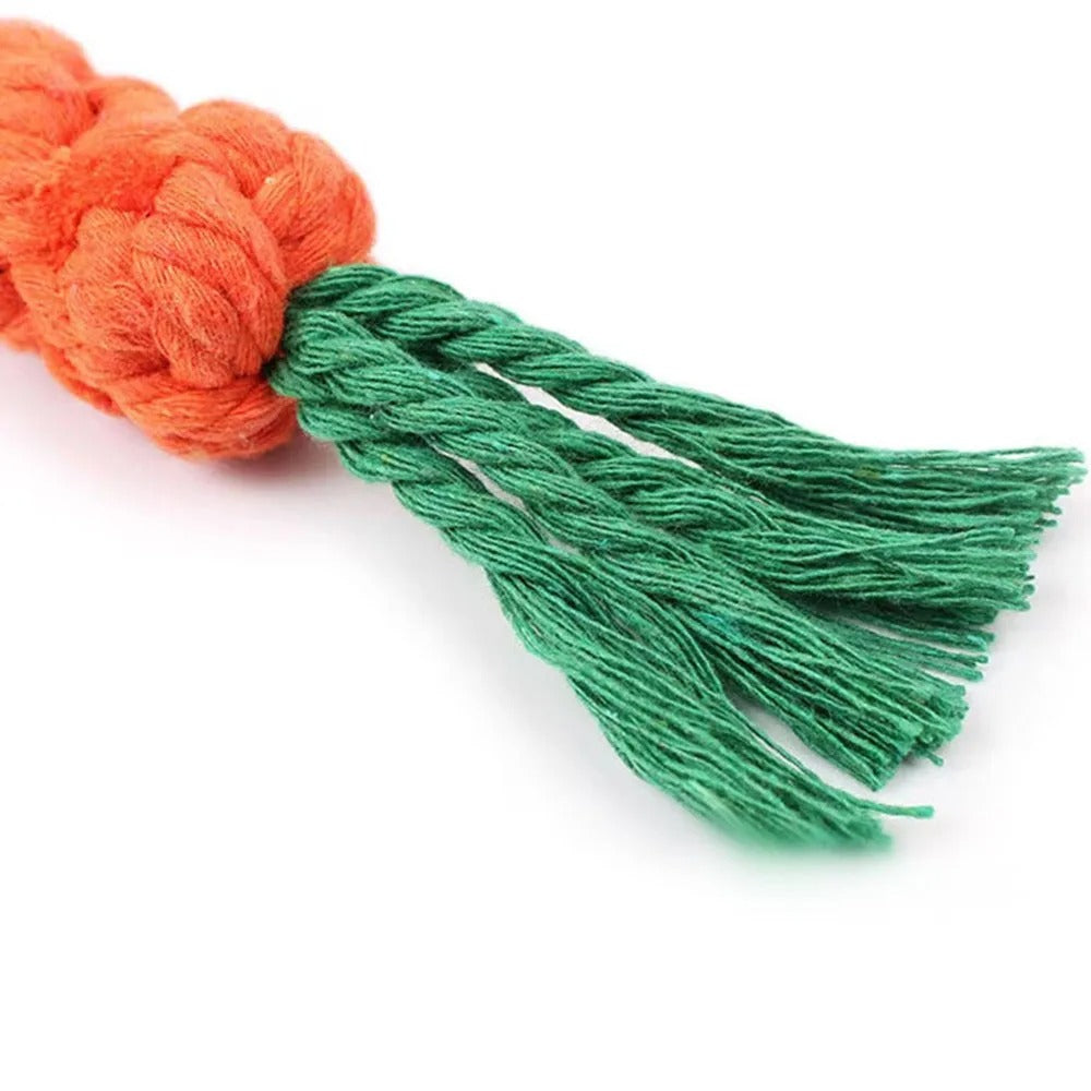 3pcs Carrot Rope Toy for Dogs – Durable Cotton Chew & Tug Toy