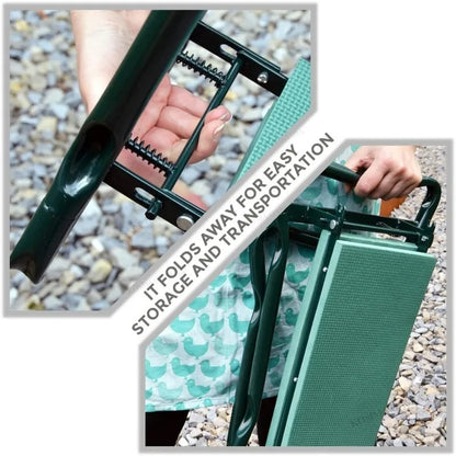 2-in-1 Garden Kneeler & Seat - with tool pockets
