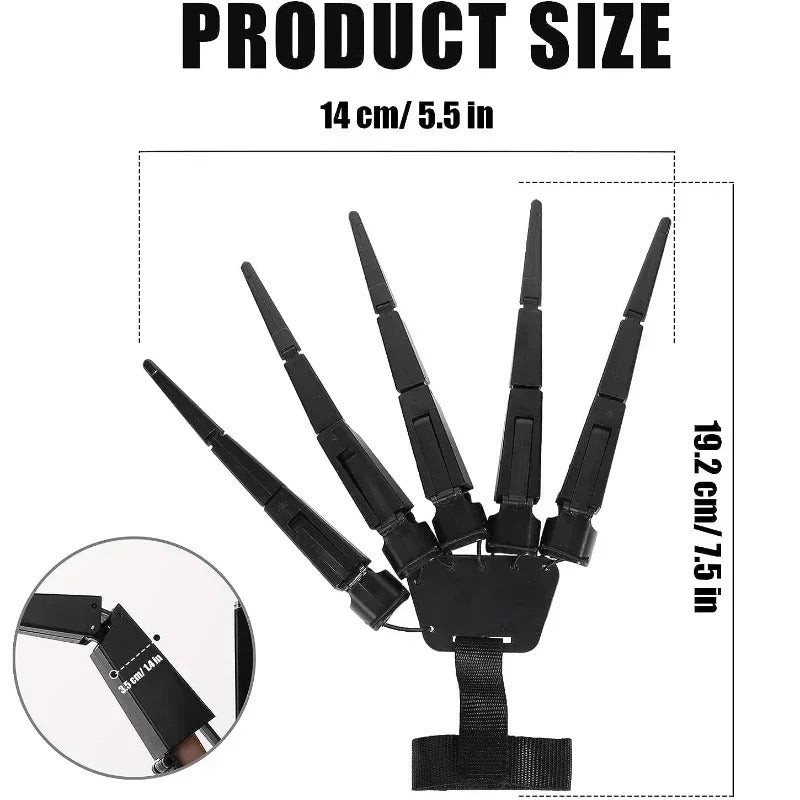 Halloween Skeleton Finger Extensions Both Hands