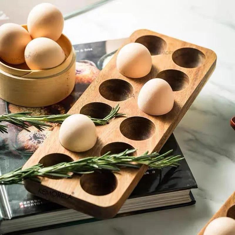 Wooden Egg Holder Tray