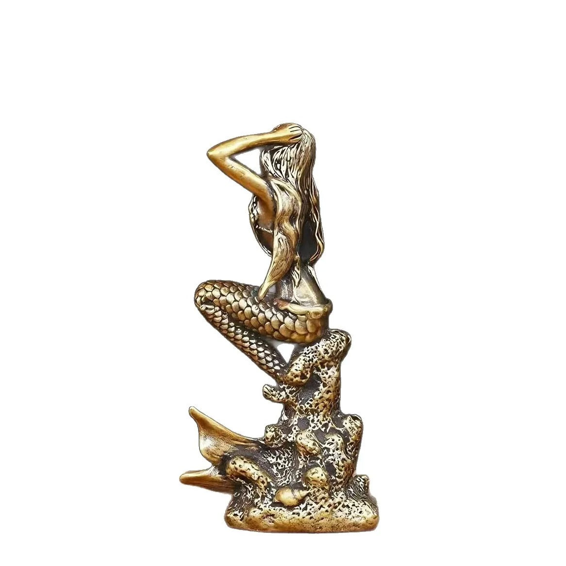 Golden Mermaid Sculpture