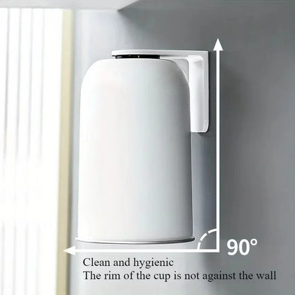 Magnetic Bathroom Cup with Wall Mount Holder (WHITE)