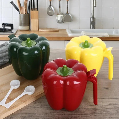 4-in-1 Bell Pepper Spice Jar Set with Spoons